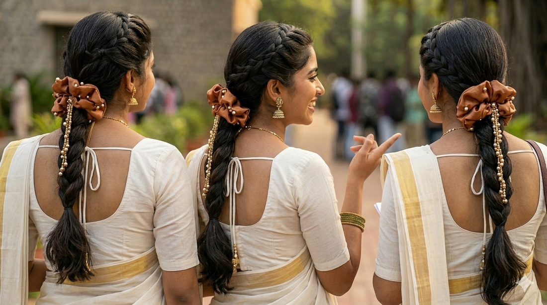 Silk Cotton Scrunchies: The Perfect Pairing for Designer Salwars & Kancheevaram Sarees